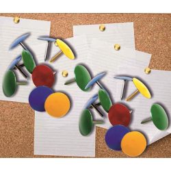 Rajzszeg fém színesfejű 100db