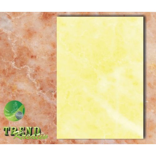 Kreatív karton márvány matt citromsárga KreatívTREND A/4 8210x297mm) 250g