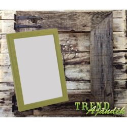 Fényképkeret 100x150mm fa zöld Solva AjándékTREND